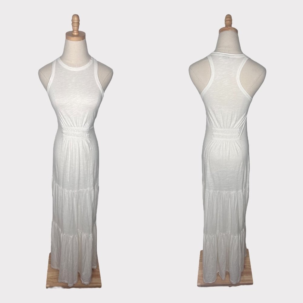 Allsaints Bello Tiered White Tank Dress Size S